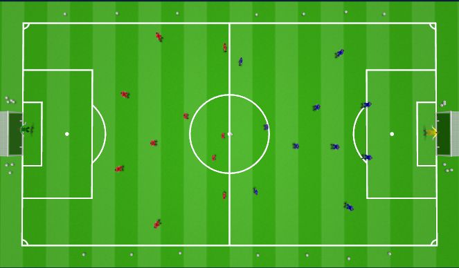 Football/Soccer Session Plan Drill (Colour): 11 v !1 Game