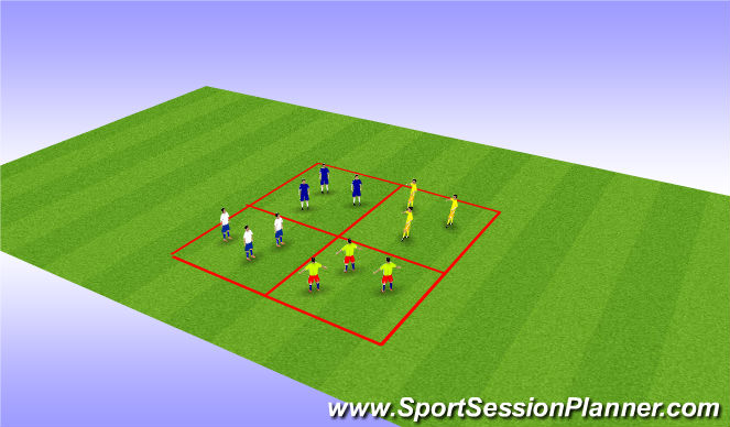 Football/Soccer Session Plan Drill (Colour): Aerial Ball Control Game