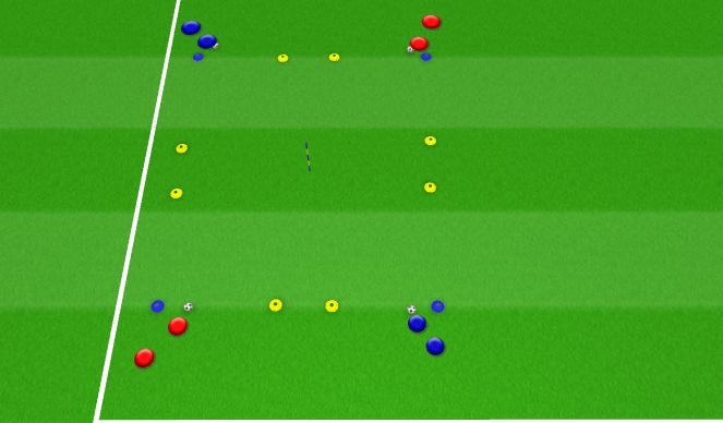 Football/Soccer Session Plan Drill (Colour): Activity #1 - Ball Mastery - Unopposed Corner to Corner