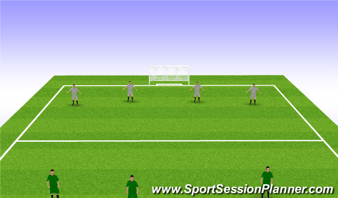 Football/Soccer Session Plan Drill (Colour): 8v4