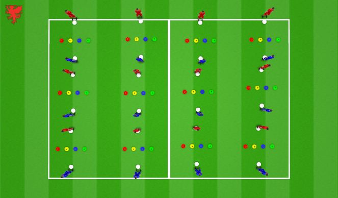 Football/Soccer Session Plan Drill (Colour): Technical (without the ball)