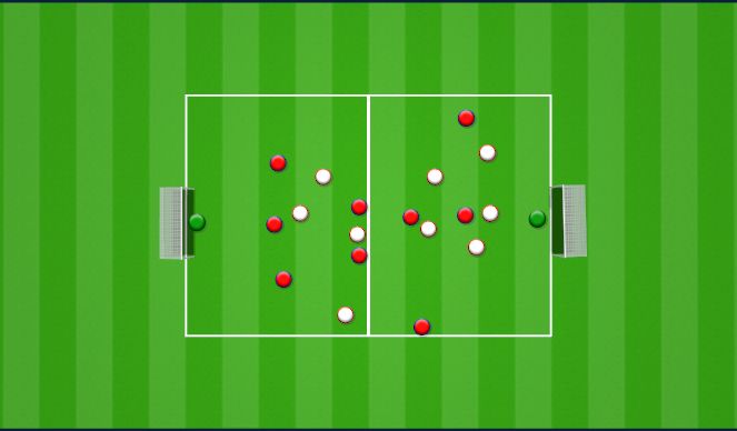 Football/Soccer Session Plan Drill (Colour): Press or drop
