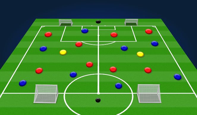 Football/Soccer Session Plan Drill (Colour): 3v3/4v4 Small Sided Games