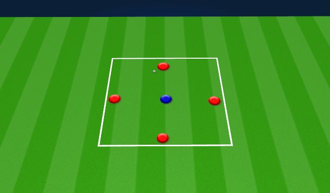 Football/Soccer Session Plan Drill (Colour): 4v1 Rondo