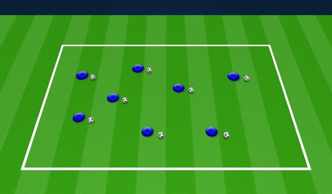 Football/Soccer Session Plan Drill (Colour): Ball Mastery Warm Up