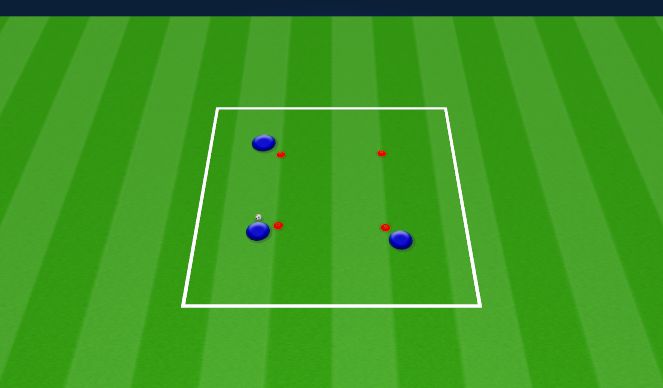 Football/Soccer Session Plan Drill (Colour): 3 Player Pass & Move