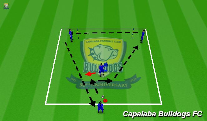 Football/Soccer Session Plan Drill (Colour): Y Passing Pattern