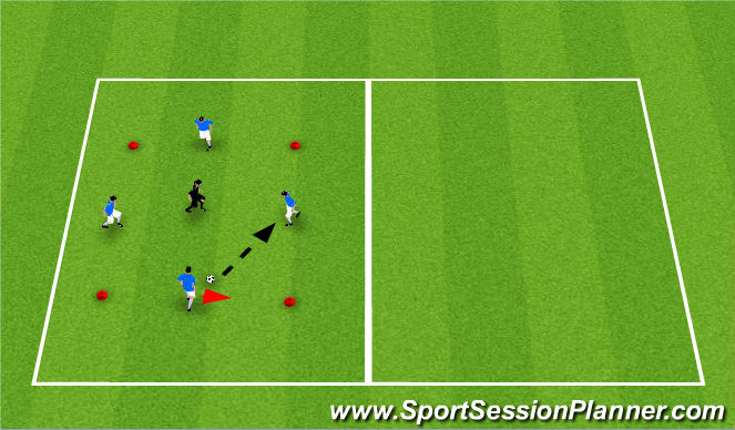 Football/Soccer Session Plan Drill (Colour): Rondo