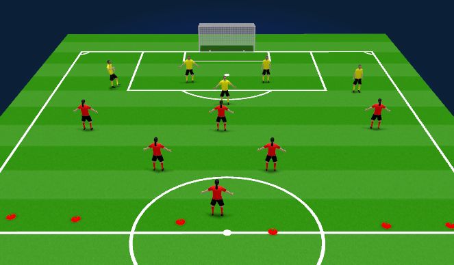 Football/Soccer Session Plan Drill (Colour): 7v 5 