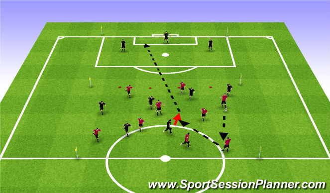 Football/Soccer Session Plan Drill (Colour): Possession vs Pressing