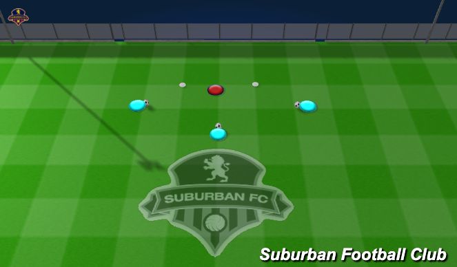 Football/Soccer Session Plan Drill (Colour): Aerial Activation - Volley to Angled High Ball