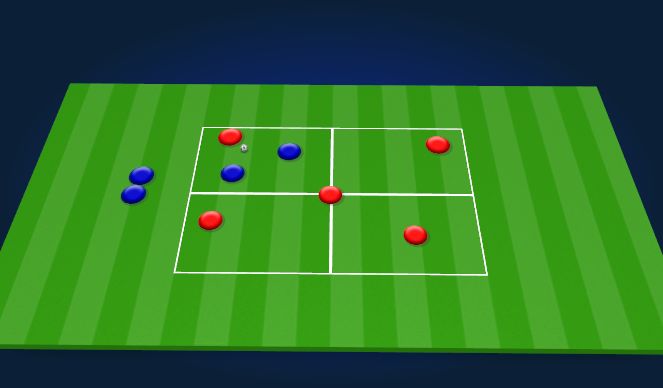 Football/Soccer Session Plan Drill (Colour): PRESSING PRACTICE (30 minutes)