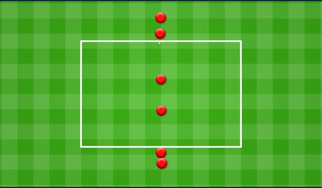 Football/Soccer Session Plan Drill (Colour): 6-8 Man Passing Drill. ﻿Ćwiczenie z podaniem dla 6-8﻿.