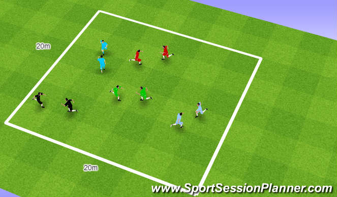 Football/Soccer Session Plan Drill (Colour): Agility