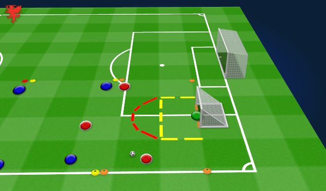 Football/Soccer Session Plan Drill (Colour): Positioning