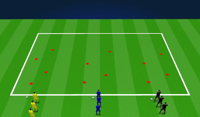 Football/Soccer Session Plan Drill (Colour): Relay races