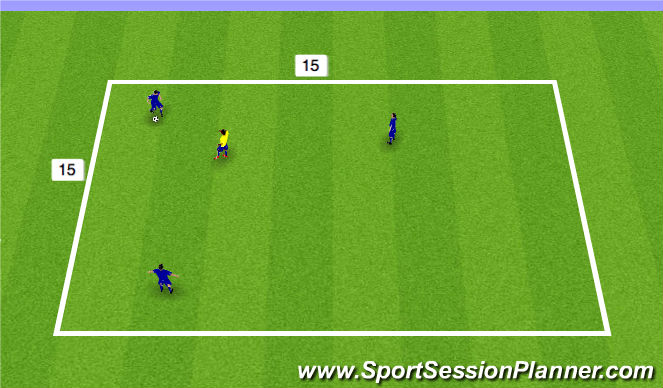 Football/Soccer Session Plan Drill (Colour): 3 v 1 Activity