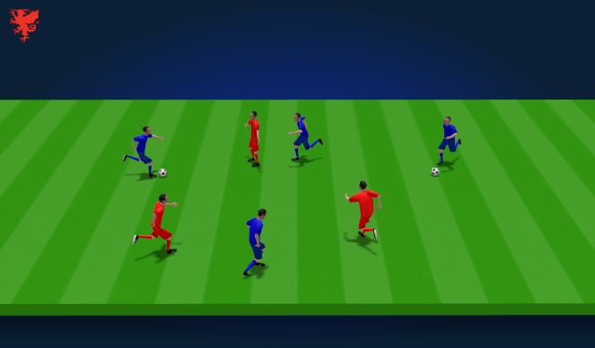 Football/Soccer Session Plan Drill (Colour): Arrival activity