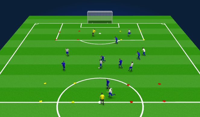 Football/Soccer Session Plan Drill (Colour): Leikrænþjálfun: