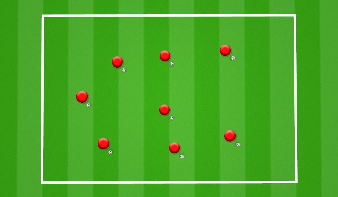 Football/Soccer Session Plan Drill (Colour): Ball Mastery Warm Up