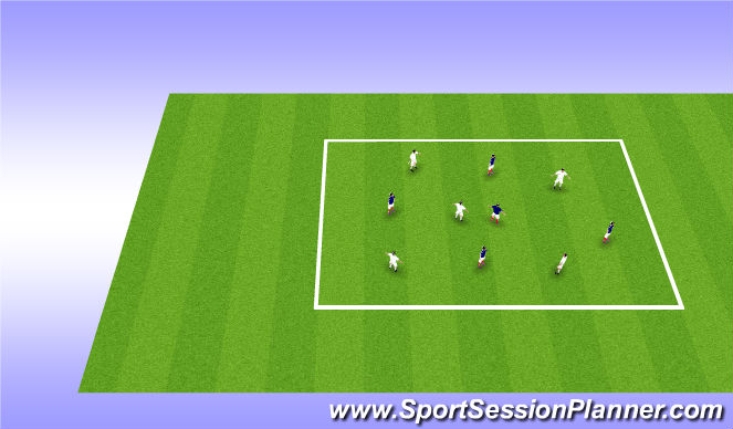 Football/Soccer Session Plan Drill (Colour): 5v5 Possession