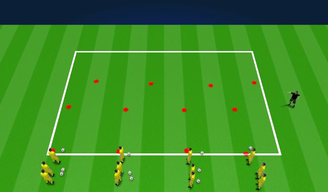 Football/Soccer Session Plan Drill (Colour): Movement variations