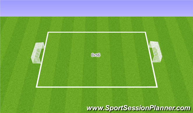 Football/Soccer Session Plan Drill (Colour): 6VS6 Game