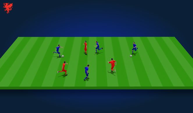 Football/Soccer Session Plan Drill (Colour): Arrival activity