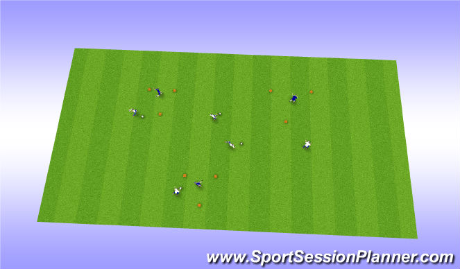 Football/Soccer Session Plan Drill (Colour): Triangle Defender