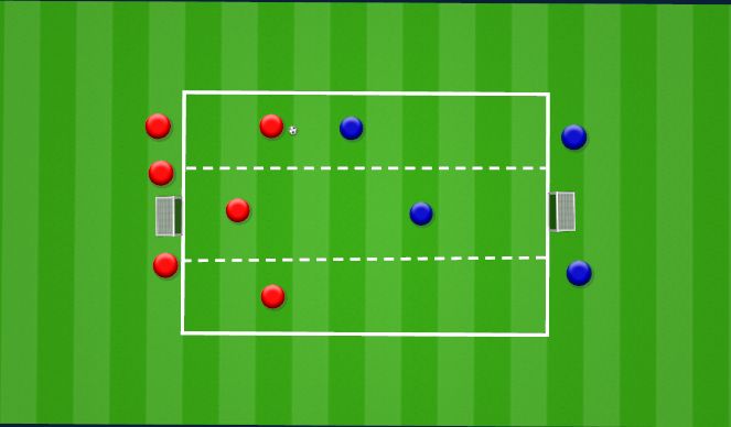 Football/Soccer Session Plan Drill (Colour): 3 v 2 Grid play