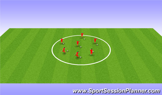 Football/Soccer Session Plan Drill (Colour): Technical Warm Up