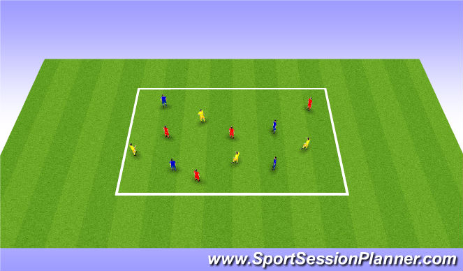 Football/Soccer Session Plan Drill (Colour): Passing and receiving