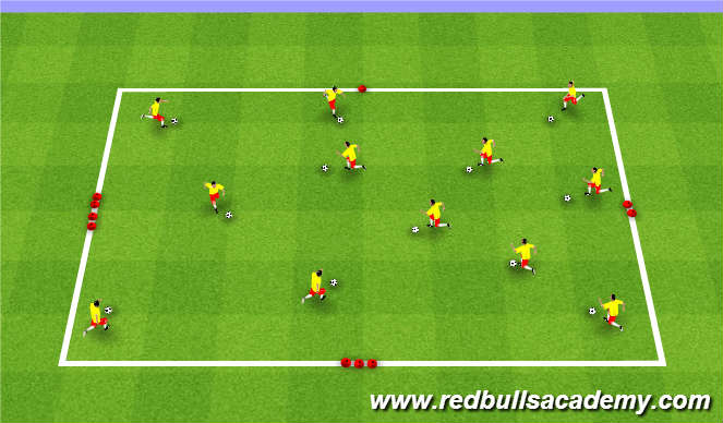 Football/Soccer Session Plan Drill (Colour): Warm Up