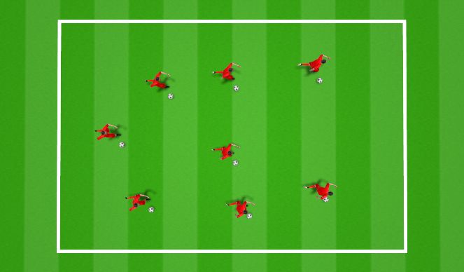 Football/Soccer Session Plan Drill (Colour): Ball Mastery Warm Up