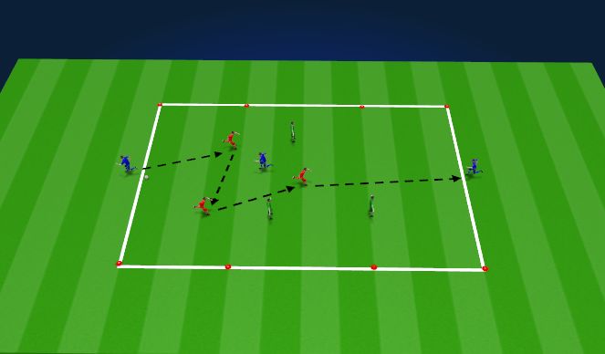 Football/Soccer Session Plan Drill (Colour): Positioning game