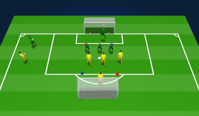 Football/Soccer Session Plan Drill (Colour): Cross Ball Competition Game