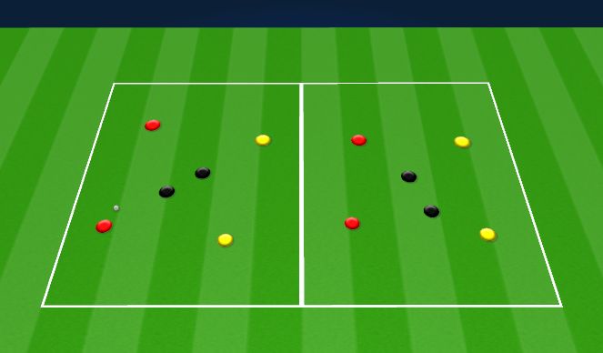 Football/Soccer Session Plan Drill (Colour): 2v2 +2 Possession