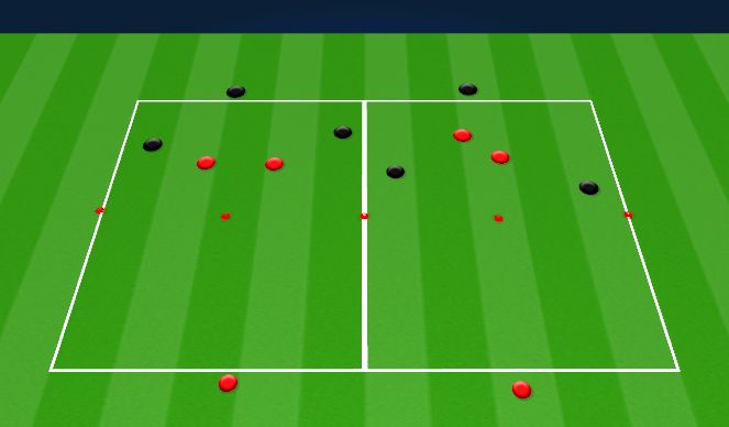 Football/Soccer Session Plan Drill (Colour): Finding Target Rondo 