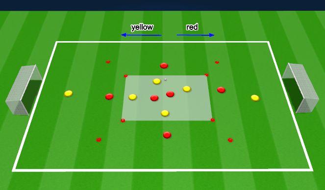 Football/Soccer Session Plan Drill (Colour): Box to Big Con. Game 