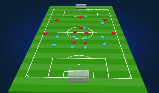 Football/Soccer Session Plan Drill (Colour): CB Dribbles-Align w/ Ball and delay