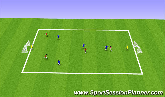 Football/Soccer Session Plan Drill (Colour): SSG