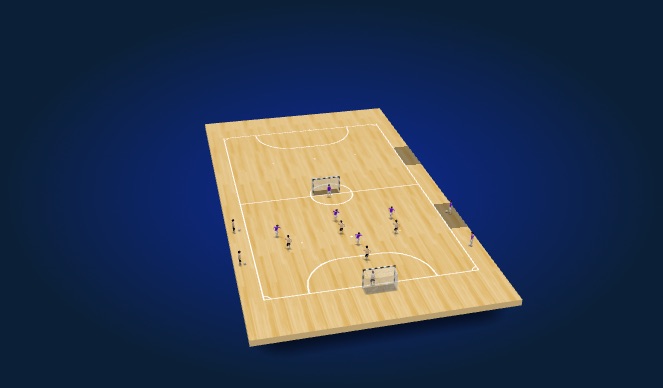 Futsal Session Plan Drill (Colour): Warm-Up/Murder ball