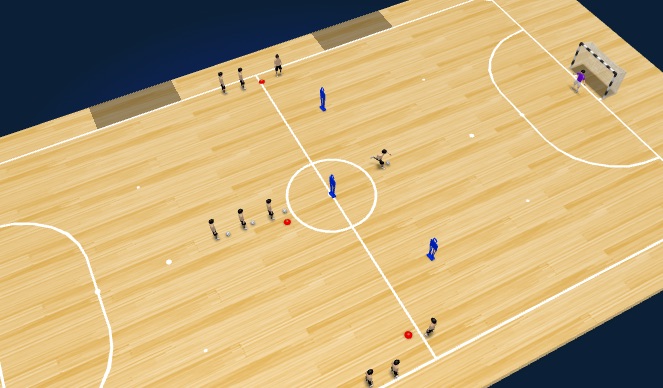 Futsal Session Plan Drill (Colour): TECH - Passing Patterns