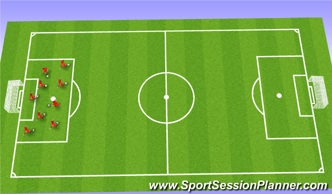 Football/Soccer Session Plan Drill (Colour): warm up