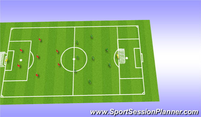 Football/Soccer Session Plan Drill (Colour): SSG