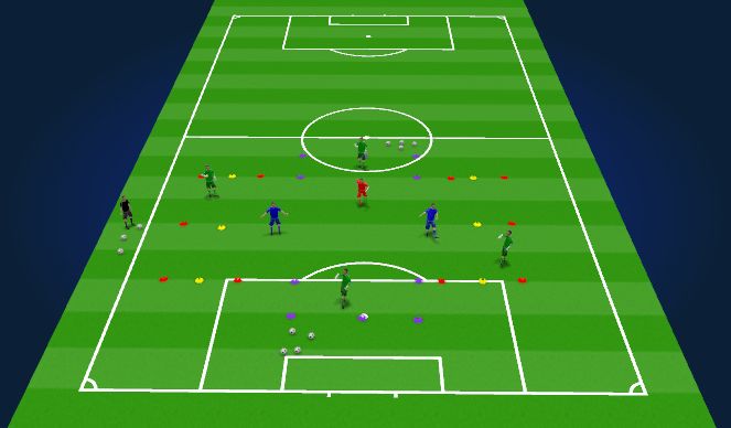 Football/Soccer Session Plan Drill (Colour): 4v4 Activity 1