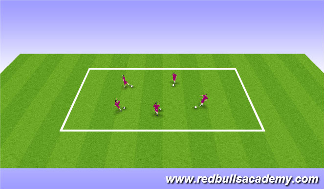 Football/Soccer Session Plan Drill (Colour): Juggling Warm Up