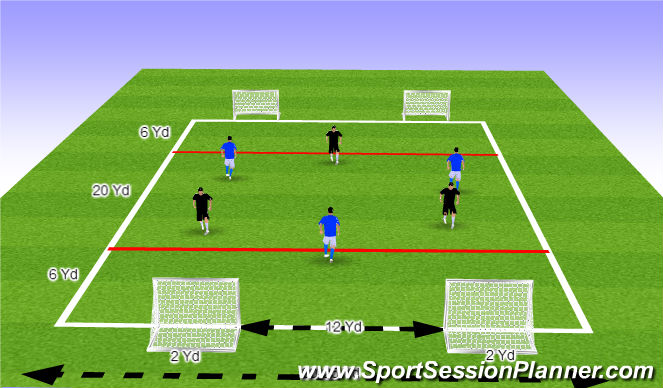 Football/Soccer Session Plan Drill (Colour): Mini Soccer Game + Technical Warm-up