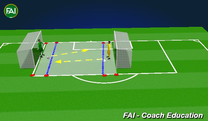 Football/Soccer Session Plan Drill (Colour): GOalie Ward