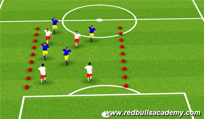 Football/Soccer Session Plan Drill (Colour): Warm Up (Tag)